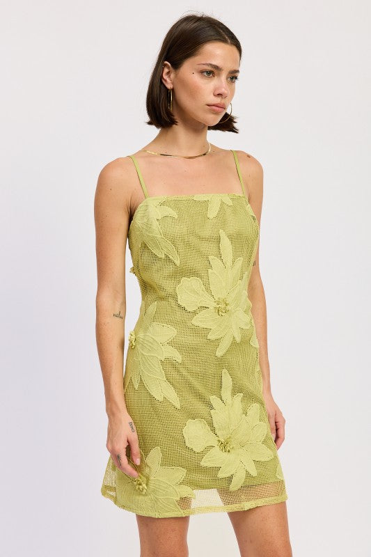 MINI FLORAL APPLIQUE DRESS-Emory Park-[option4]-[option5]-[option6]-[option7]-[option8]-Shop-Boutique-Clothing-for-Women-Online