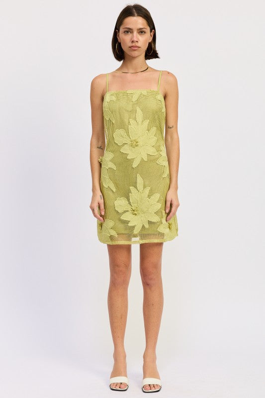 MINI FLORAL APPLIQUE DRESS-Emory Park-[option4]-[option5]-[option6]-[option7]-[option8]-Shop-Boutique-Clothing-for-Women-Online