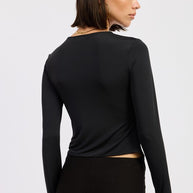 LONG SLEEVE FRONT RING RUCHED TOP-Emory Park-[option4]-[option5]-[option6]-[option7]-[option8]-Shop-Boutique-Clothing-for-Women-Online