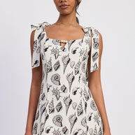 SQAURE NECK FITTED MINI DRESS WITH TIE STRAPS-Emory Park-IVORY BLACK-S-[option4]-[option5]-[option6]-[option7]-[option8]-Shop-Boutique-Clothing-for-Women-Online