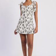 SQAURE NECK FITTED MINI DRESS WITH TIE STRAPS-Emory Park-[option4]-[option5]-[option6]-[option7]-[option8]-Shop-Boutique-Clothing-for-Women-Online