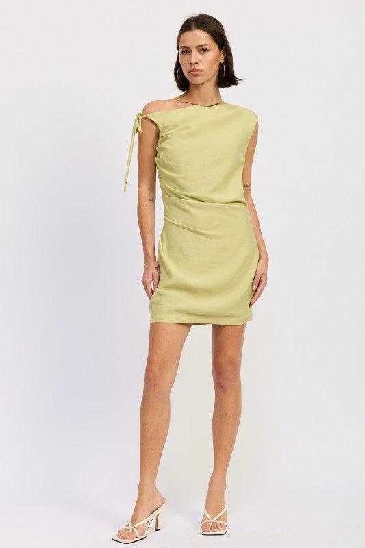 ASYMMETRICAL MINI SIDE TIE DRESS-Emory Park-[option4]-[option5]-[option6]-[option7]-[option8]-Shop-Boutique-Clothing-for-Women-Online