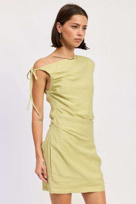 ASYMMETRICAL MINI SIDE TIE DRESS-Emory Park-[option4]-[option5]-[option6]-[option7]-[option8]-Shop-Boutique-Clothing-for-Women-Online