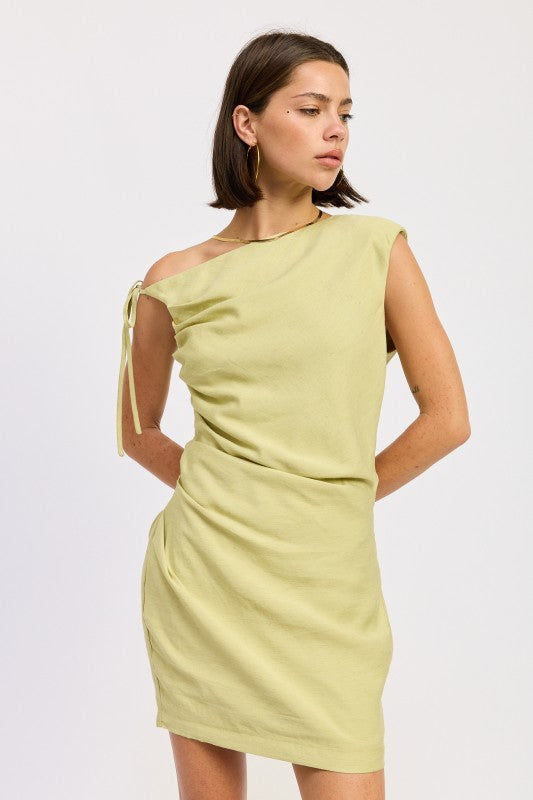 ASYMMETRICAL MINI SIDE TIE DRESS-Emory Park-[option4]-[option5]-[option6]-[option7]-[option8]-Shop-Boutique-Clothing-for-Women-Online