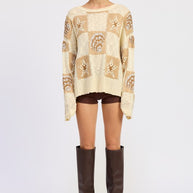 LOOSE FIT GRAPHIC LONG SLEEVE SWEATER-Emory Park-[option4]-[option5]-[option6]-[option7]-[option8]-Shop-Boutique-Clothing-for-Women-Online