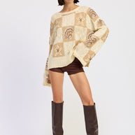 LOOSE FIT GRAPHIC LONG SLEEVE SWEATER-Emory Park-[option4]-[option5]-[option6]-[option7]-[option8]-Shop-Boutique-Clothing-for-Women-Online