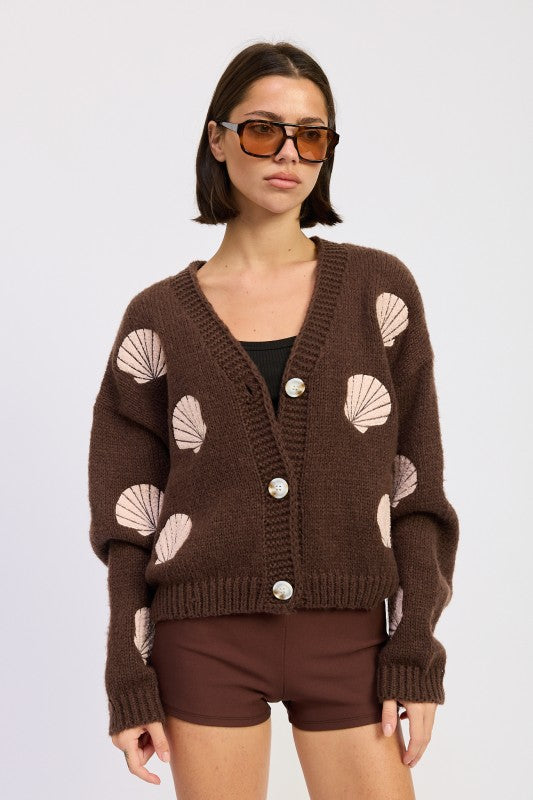 V NECK BUTTON FRONT APPLIQUE CARDIGAN-Emory Park-MOCHA PINK-S-[option4]-[option5]-[option6]-[option7]-[option8]-Shop-Boutique-Clothing-for-Women-Online