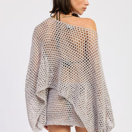 OVERSIZED SHELL TRIM CROCHET PONCHO-Emory Park-[option4]-[option5]-[option6]-[option7]-[option8]-Shop-Boutique-Clothing-for-Women-Online