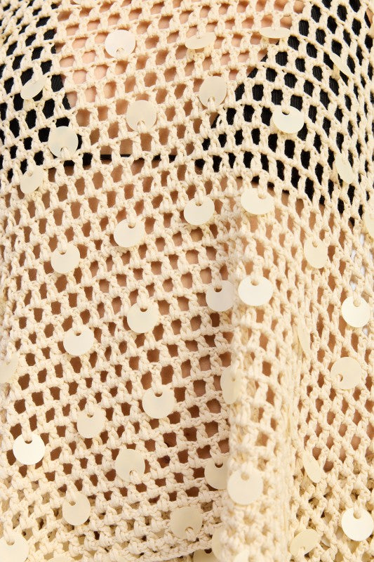 OVERSIZED SHELL TRIM CROCHET PONCHO-Emory Park-[option4]-[option5]-[option6]-[option7]-[option8]-Shop-Boutique-Clothing-for-Women-Online