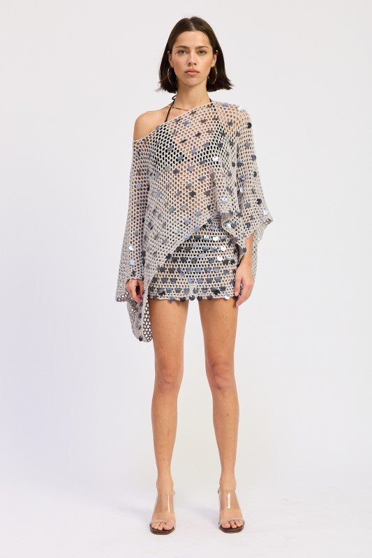 OVERSIZED SHELL TRIM CROCHET PONCHO-Emory Park-[option4]-[option5]-[option6]-[option7]-[option8]-Shop-Boutique-Clothing-for-Women-Online