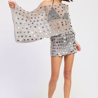 OVERSIZED SHELL TRIM CROCHET PONCHO-Emory Park-[option4]-[option5]-[option6]-[option7]-[option8]-Shop-Boutique-Clothing-for-Women-Online