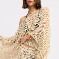 OVERSIZED SHELL TRIM CROCHET PONCHO-Emory Park-[option4]-[option5]-[option6]-[option7]-[option8]-Shop-Boutique-Clothing-for-Women-Online
