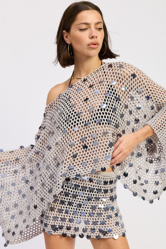 OVERSIZED SHELL TRIM CROCHET PONCHO-Emory Park-[option4]-[option5]-[option6]-[option7]-[option8]-Shop-Boutique-Clothing-for-Women-Online