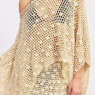 OVERSIZED SHELL TRIM CROCHET PONCHO-Emory Park-[option4]-[option5]-[option6]-[option7]-[option8]-Shop-Boutique-Clothing-for-Women-Online