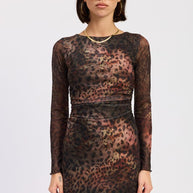 MINI OPEN BACK MESH ANIMAL PRINT DRESS-Emory Park-[option4]-[option5]-[option6]-[option7]-[option8]-Shop-Boutique-Clothing-for-Women-Online