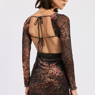MINI OPEN BACK MESH ANIMAL PRINT DRESS-Emory Park-[option4]-[option5]-[option6]-[option7]-[option8]-Shop-Boutique-Clothing-for-Women-Online