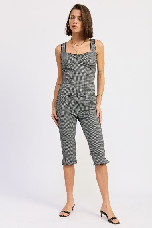 GINGHAM CAPRI PANTS WITH LACE TRIM-Emory Park-BLACK GINGHAM-S-[option4]-[option5]-[option6]-[option7]-[option8]-Shop-Boutique-Clothing-for-Women-Online