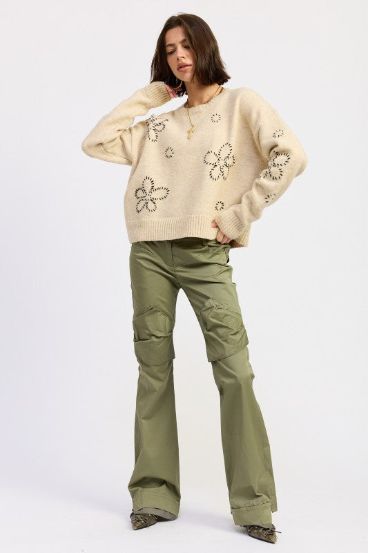 FLORAL WHIPSTITCH SWEATER-Emory Park-[option4]-[option5]-[option6]-[option7]-[option8]-Shop-Boutique-Clothing-for-Women-Online