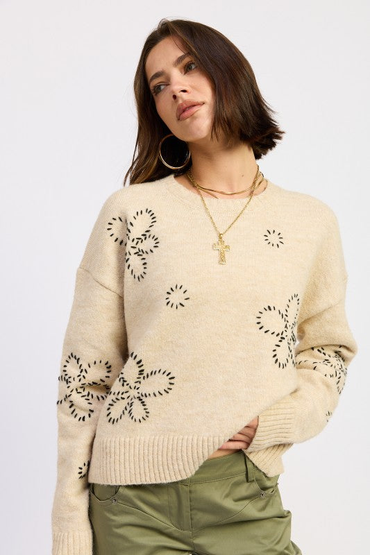 FLORAL WHIPSTITCH SWEATER-Emory Park-[option4]-[option5]-[option6]-[option7]-[option8]-Shop-Boutique-Clothing-for-Women-Online