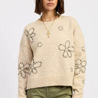 FLORAL WHIPSTITCH SWEATER-Emory Park-[option4]-[option5]-[option6]-[option7]-[option8]-Shop-Boutique-Clothing-for-Women-Online