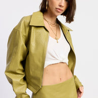 CROPPED JACKET WITH COLLAR AND ZIPPER-Emory Park-[option4]-[option5]-[option6]-[option7]-[option8]-Shop-Boutique-Clothing-for-Women-Online