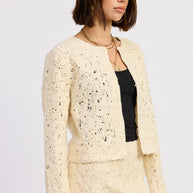 NOVELTY MACRAME CROPPED JACKET-Emory Park-[option4]-[option5]-[option6]-[option7]-[option8]-Shop-Boutique-Clothing-for-Women-Online