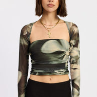 PRINTED MUSH TUBE TOP WITH DETACHABLE SHRUG-Emory Park-[option4]-[option5]-[option6]-[option7]-[option8]-Shop-Boutique-Clothing-for-Women-Online