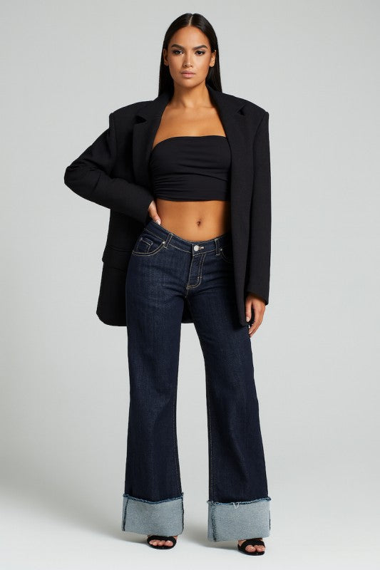 Gary Low Rise Jean in Rinse Wash-GJG Denim-Dark Blue- Regular Inseam 32-s-[option4]-[option5]-[option6]-[option7]-[option8]-Shop-Boutique-Clothing-for-Women-Online
