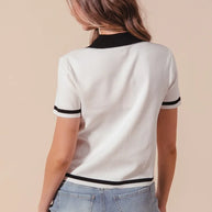 SO ME Button Down Knitted Sweater Shirt Top-Blouses-Trendsi-[option4]-[option5]-[option6]-[option7]-[option8]-Shop-Boutique-Clothing-for-Women-Online