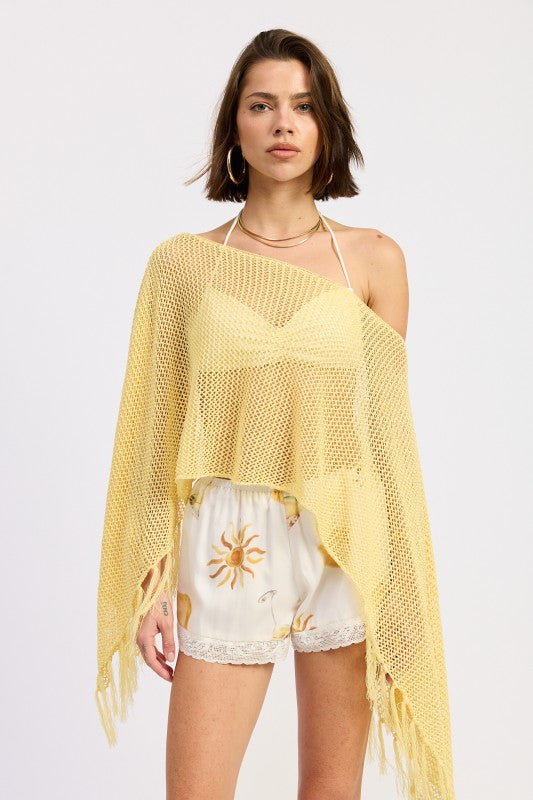 FRINGE HEM PONCHO TOP-Emory Park-[option4]-[option5]-[option6]-[option7]-[option8]-Shop-Boutique-Clothing-for-Women-Online