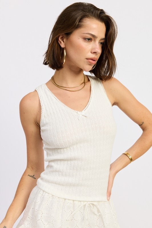 V NECK SLEEVELESS RIB TANK TOP-Emory Park-[option4]-[option5]-[option6]-[option7]-[option8]-Shop-Boutique-Clothing-for-Women-Online