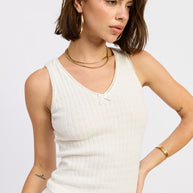 V NECK SLEEVELESS RIB TANK TOP-Emory Park-[option4]-[option5]-[option6]-[option7]-[option8]-Shop-Boutique-Clothing-for-Women-Online