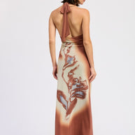 PRINTED MAXI HALTER DRESS WITH NECK TIE-Emory Park-[option4]-[option5]-[option6]-[option7]-[option8]-Shop-Boutique-Clothing-for-Women-Online