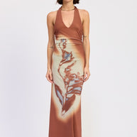 PRINTED MAXI HALTER DRESS WITH NECK TIE-Emory Park-[option4]-[option5]-[option6]-[option7]-[option8]-Shop-Boutique-Clothing-for-Women-Online