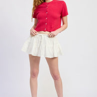 SHORT SLEEVE BUTTON UP CARDIGAN-Emory Park-[option4]-[option5]-[option6]-[option7]-[option8]-Shop-Boutique-Clothing-for-Women-Online