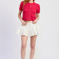 SHORT SLEEVE BUTTON UP CARDIGAN-Emory Park-[option4]-[option5]-[option6]-[option7]-[option8]-Shop-Boutique-Clothing-for-Women-Online