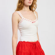 CROCHET STRAP SCALLOPED TANK TOP-Emory Park-[option4]-[option5]-[option6]-[option7]-[option8]-Shop-Boutique-Clothing-for-Women-Online