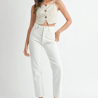 MABLE Linen Mix Button Down Tank Top-Tank Tops & Camis-Trendsi-[option4]-[option5]-[option6]-[option7]-[option8]-Shop-Boutique-Clothing-for-Women-Online