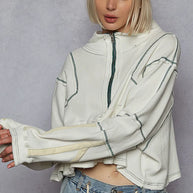 POL Contrast Stitching Zip Front Sweatshirt-Sweatshirts-Trendsi-[option4]-[option5]-[option6]-[option7]-[option8]-Shop-Boutique-Clothing-for-Women-Online