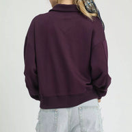 Umgee Half Zip Drop Shoulder Sweatshirt-Sweatshirts-Trendsi-[option4]-[option5]-[option6]-[option7]-[option8]-Shop-Boutique-Clothing-for-Women-Online