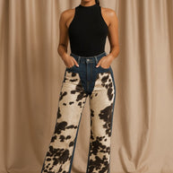 Cow Hide Wide Leg Jean-GJG Denim-[option4]-[option5]-[option6]-[option7]-[option8]-Shop-Boutique-Clothing-for-Women-Online