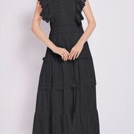 Sleeveless Ruffled Tiered Dress with Embroidered Trim-dresses-Trendsi-[option4]-[option5]-[option6]-[option7]-[option8]-Shop-Boutique-Clothing-for-Women-Online