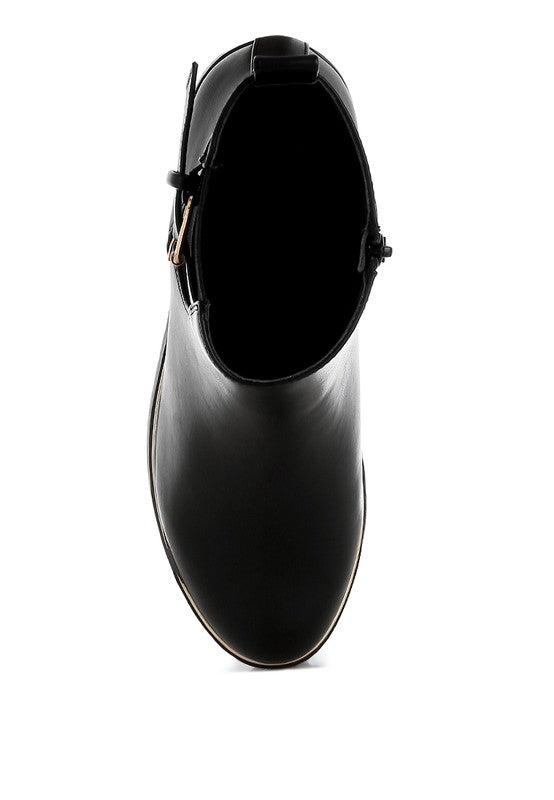 Antorin Chunky Buckle Detail Ankle Boots-Rag Company-[option4]-[option5]-[option6]-[option7]-[option8]-Shop-Boutique-Clothing-for-Women-Online