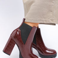 Foxy Faux Leather Croc Chelsea Boots-Rag Company-[option4]-[option5]-[option6]-[option7]-[option8]-Shop-Boutique-Clothing-for-Women-Online