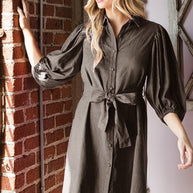 SOLID BUTTON DOWN DRESS PLUS SIZE-Jade By Jane-[option4]-[option5]-[option6]-[option7]-[option8]-Shop-Boutique-Clothing-for-Women-Online