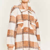 Fuzzy plaid teddy jacket PLUS SIZE-Jade By Jane-[option4]-[option5]-[option6]-[option7]-[option8]-Shop-Boutique-Clothing-for-Women-Online