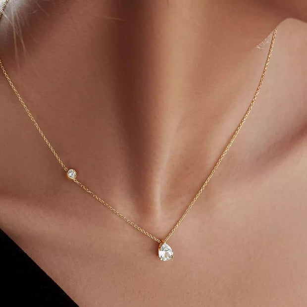 1.25 Carat Moissanite 925 Sterling Silver Teardrop Necklace-NECKLACE-Trendsi-[option4]-[option5]-[option6]-[option7]-[option8]-Shop-Boutique-Clothing-for-Women-Online