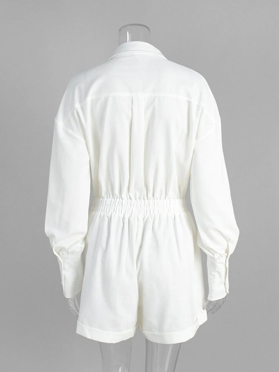Casual Button Front Long Sleeve Romper-Sets-Trendsi-[option4]-[option5]-[option6]-[option7]-[option8]-Shop-Boutique-Clothing-for-Women-Online