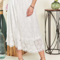 ADORA Elastic Waist Lace Midi Skirt-Skirts-Trendsi-[option4]-[option5]-[option6]-[option7]-[option8]-Shop-Boutique-Clothing-for-Women-Online