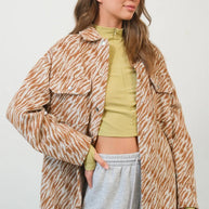 HYFVE Zebra Print Snap Down Long Sleeve Shacket-Jacket-Trendsi-[option4]-[option5]-[option6]-[option7]-[option8]-Shop-Boutique-Clothing-for-Women-Online
